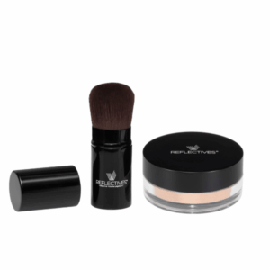Mineral Make-up Set: Puder und Taschen-Kabuki-Pinsel im Bundle.