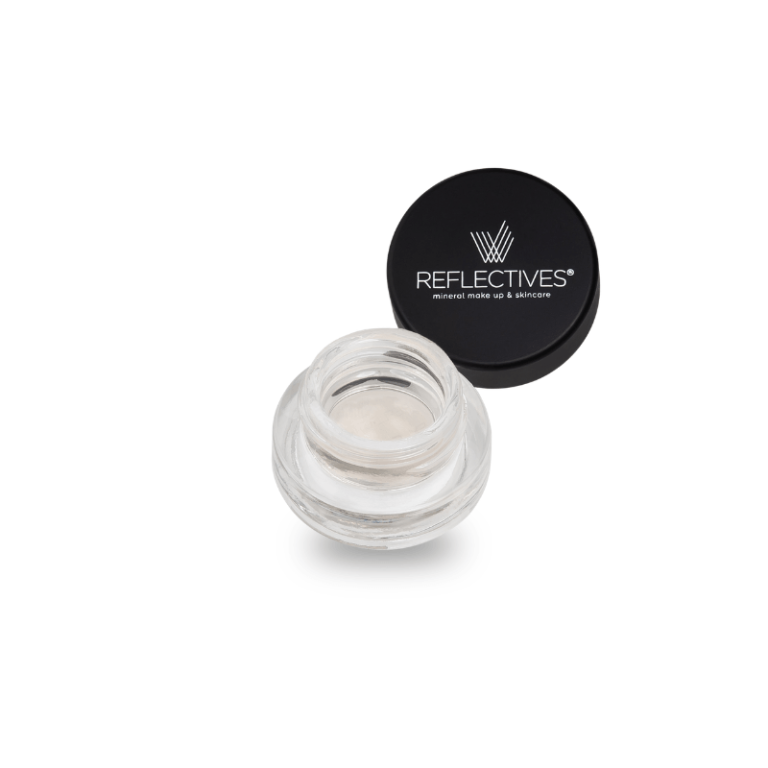 Probiotisches Gesichtsserum Re-Barrier Serum in der Probedose mit geöffnetem Deckel.