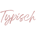 Wort Typisch auf weißem Grund zur Einbindung in Blog.