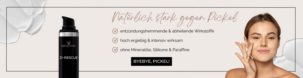 Was tun gegen Hitzepickel: Zink-Produkt ZI RESCUE wird von einer Frau aufgetragen.